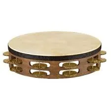 Tambourin Meinl 10" - Peau De Chevre - 2 Rangs - Laiton - Walnut Bro