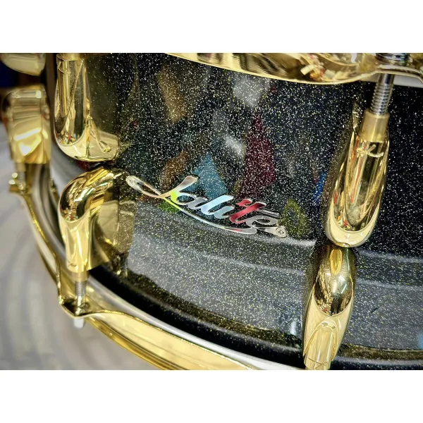 LALITE Caisse Claire 14"x 5,5" Erable Deluxe Gold Deep Grey Sparkle