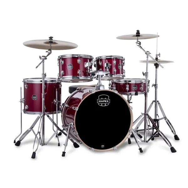 MAPEX Venus Batterie 20"/5pcs Crimson Red Sparkle w/ Pack Cymbales Mapex