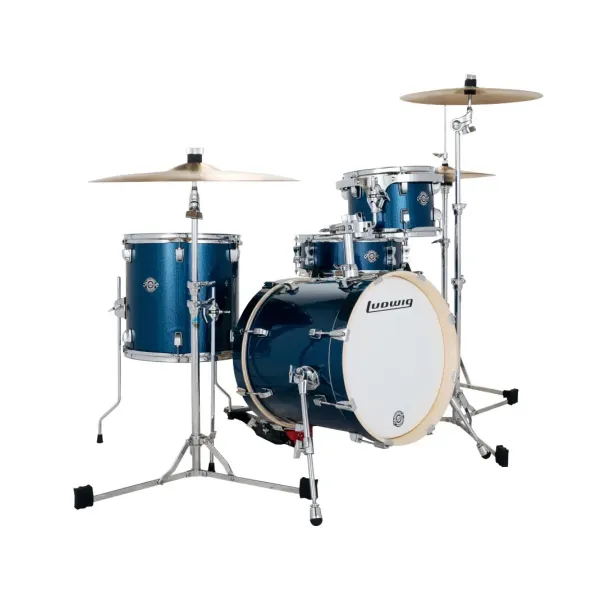 LUDWIG Breakbeats Questlove Batterie 16"/4pcs Deep Blue Sparkle