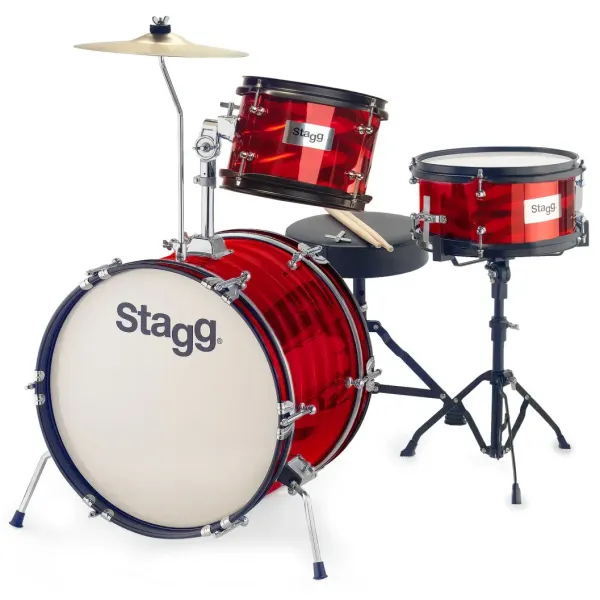STAGG Junior Batterie 16"/3pcs Red