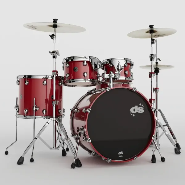 DS DRUMS Groove Master Batterie 22"/5pcs Spicy Red Lacquer w/ Hardware