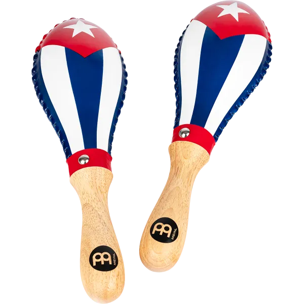 Maracas Meinl Rawhide Traditional - Cuba Flag