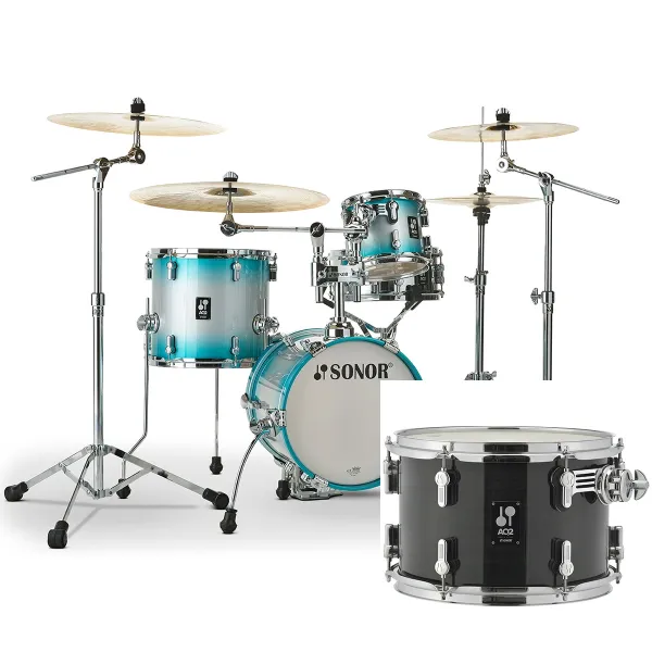 SONOR AQ2 Martini Batterie 14"/4pcs Transparent Stain Black