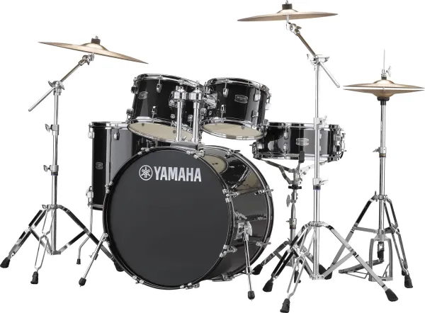 YAMAHA Rydeen Batterie 20"/5Pcs Black Glitter + Cymbales