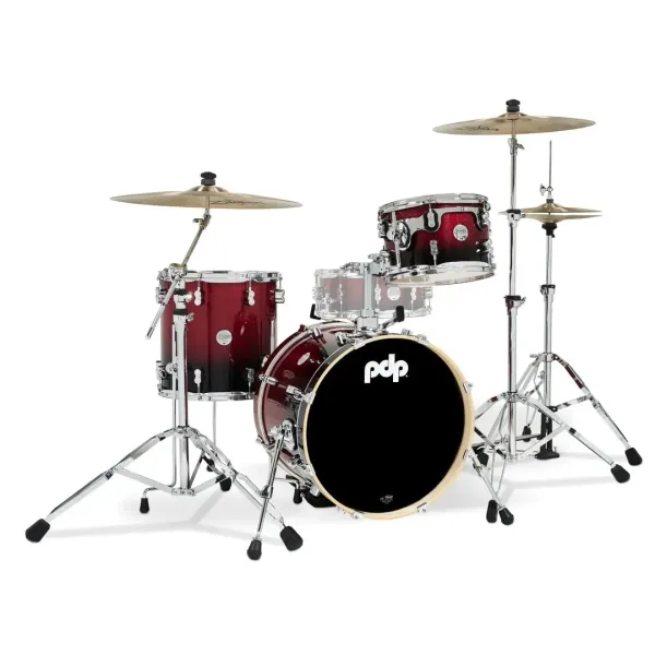 PDP Concept Maple Batterie 18"/3pcs Red/Black Fade Lacquer
