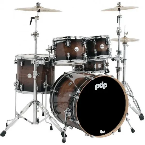PDP Concept Maple Exotic Batterie 22"/5pcs Walnut To Charcoal Burst