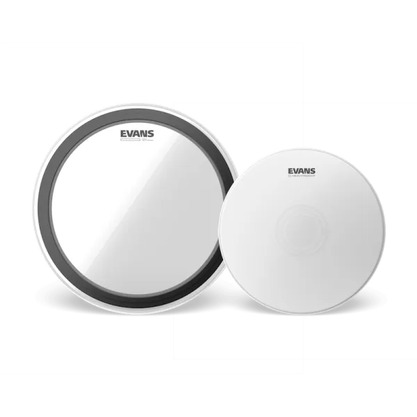 EVANS Pack EMAD Heavyweight Bass Clear + Heavyweight 14" Snare Coated