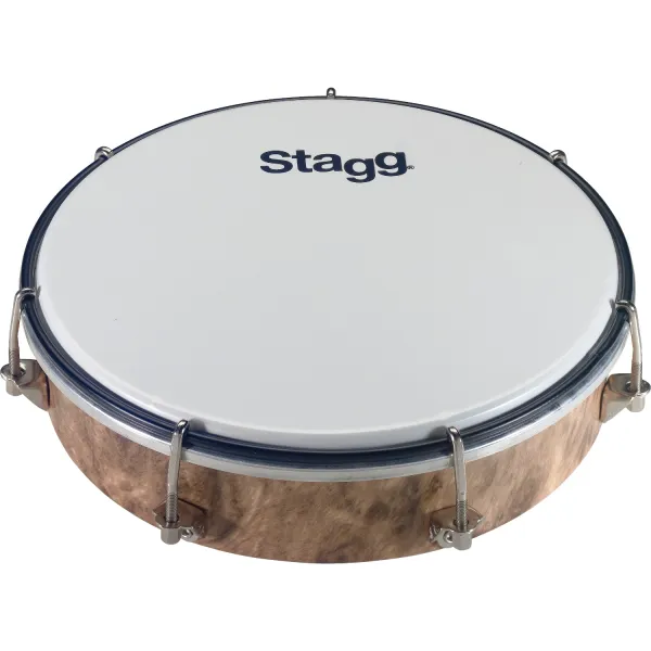 Tambourin Stagg 08" Accordable - Peau Plastique - Bois