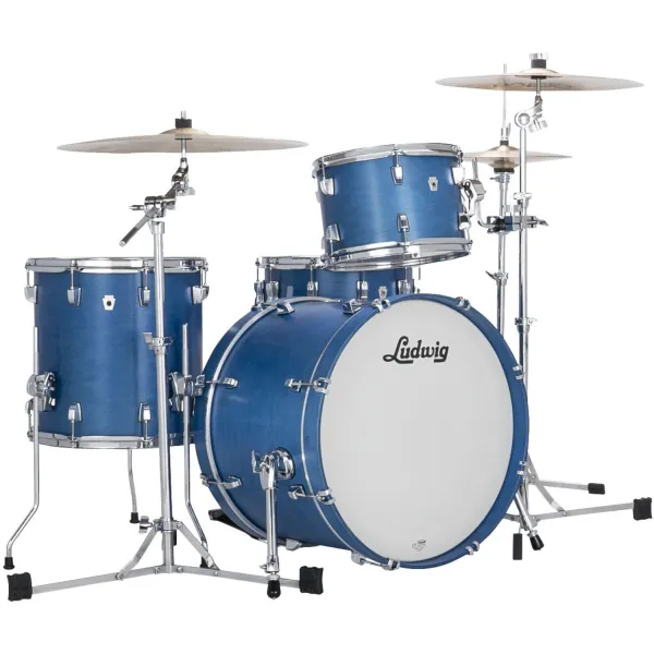 LUDWIG Neusonic Batterie 20"/3pcs Downbeat Satin Royal Blue