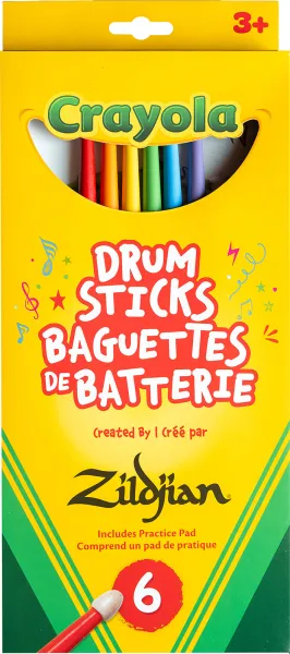 Produit ZILDJIAN  Pack Crayola 6 baguettes junior + pad Image