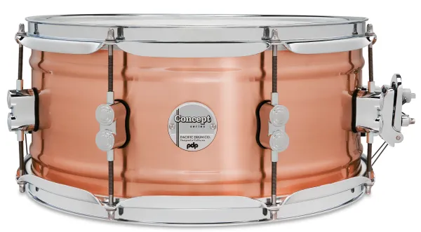 PDP Concept Series Caisse Claire 14"x 6.5" Brushed Copper 1.2mm