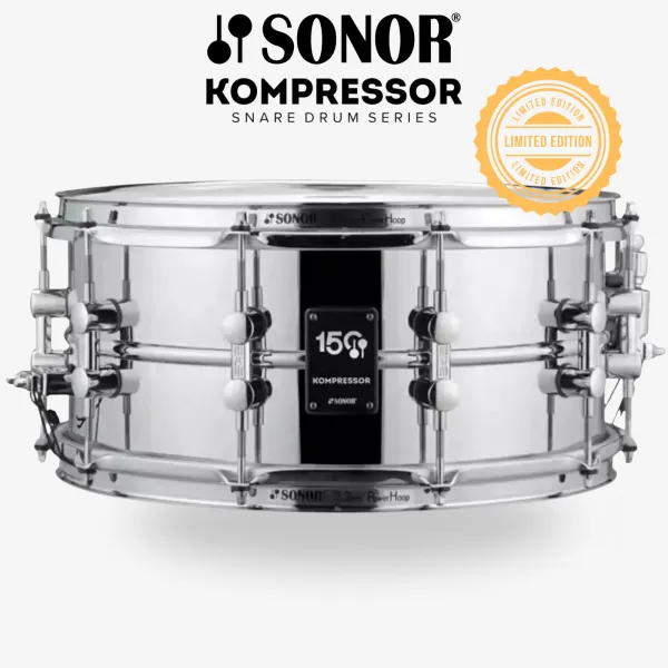 SONOR Kompressor Caisse Claire 14"x 5.75" Acier 150th Anniversary
