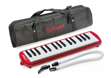 STAGG MELOSTA32RD MELODICA 32 NOTES  ROUGE AVEC HOUSSE