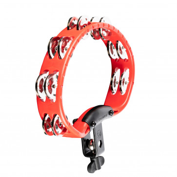MEINL HTMT2R TAMBOURIN DEMI-LUNE CYMBALETTES ACIER + CLAMP