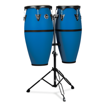 LATIN PERCUSSION LP646D-DB Conga 10"/11" Discovery avec Stand - Race Car Blue 