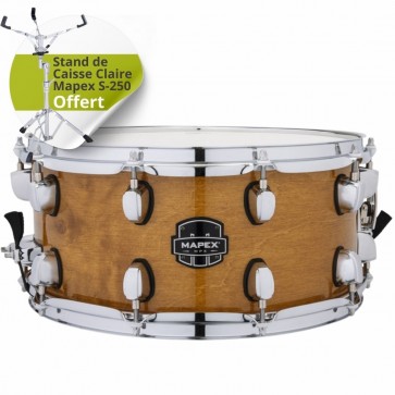 PACK MAPEX MPX 14X6,5" NATUREL AMBRE + STAND S-250