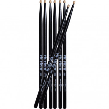 PACK VIC FIRTH 5A AMERICAN CLASSIC HICKORY BLACK (4 PAIRES)