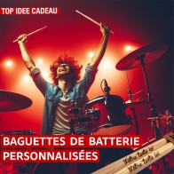 LA BAGUETTERIE Baguettes de Batterie Personnalisées - Pyrogravure au Laser