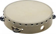 STAGG STA1108 TAMBOURIN BOIS 08" PEAU CYMBALETTES