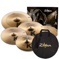 PACK ZILDJIAN K CUSTOM DARK (H14/C16/C18/R20) + Housse Zildjian ZCB Offerte
