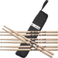 VIC FIRTH Pack Baguettes FS5A Freestyle  - 4 Paires + Housse Baguettes VXSB00301